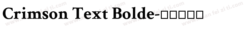 Crimson Text Bolde字体转换